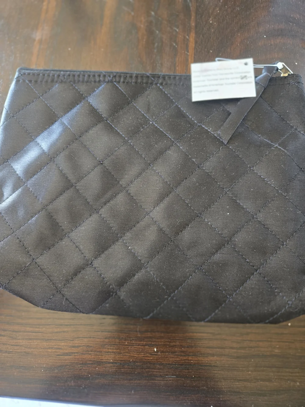 American Tourister Black Quilted Cosmetic Pouch